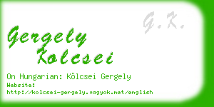 gergely kolcsei business card